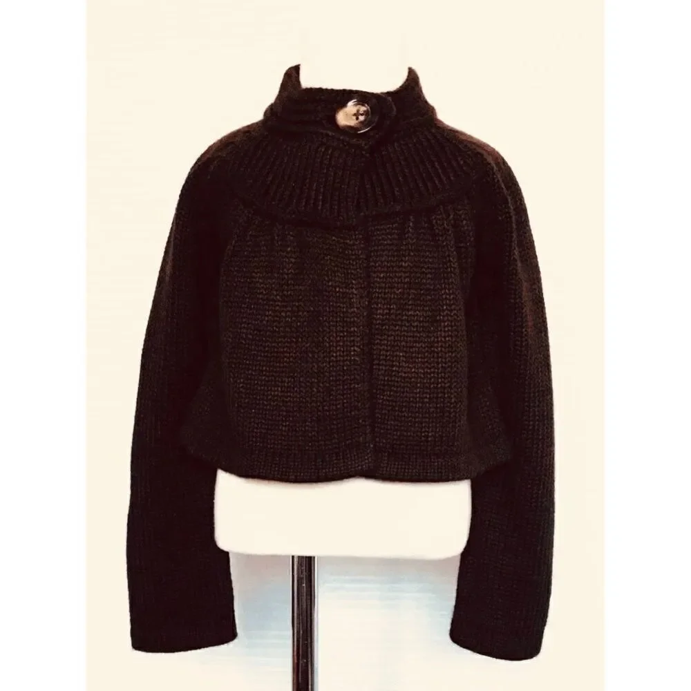 NEW GAP KIDS Girls 4/5 Brown Chunky Bolero Sweater